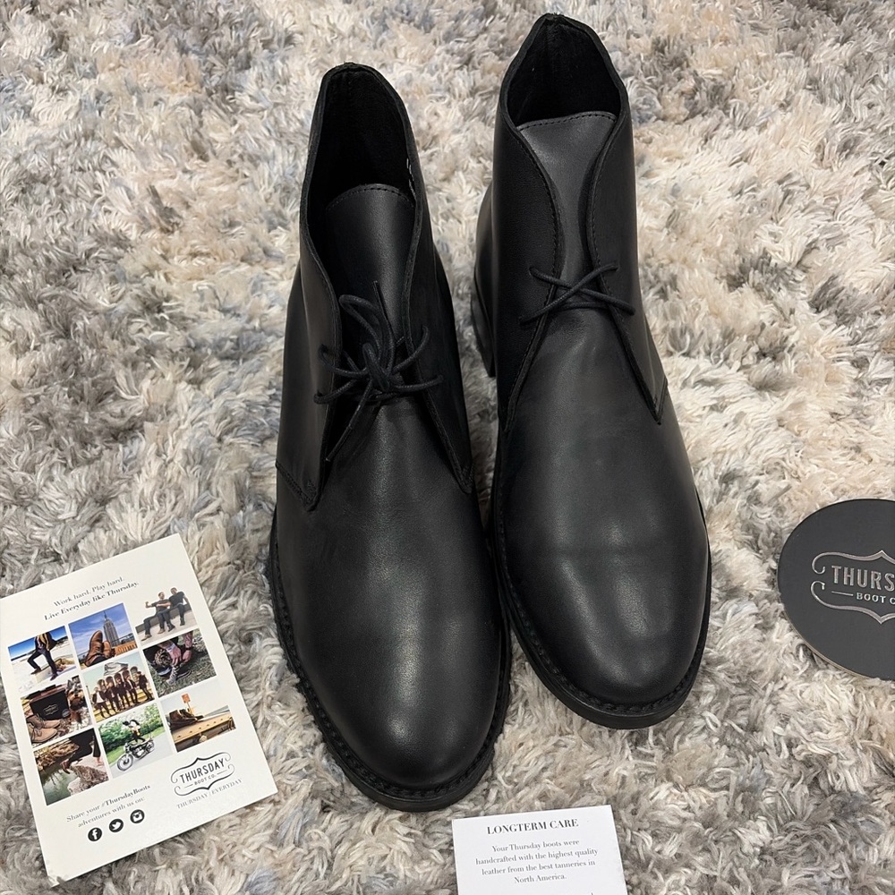 Thursday Boot Company Leather Black Chukka Boots Size 9